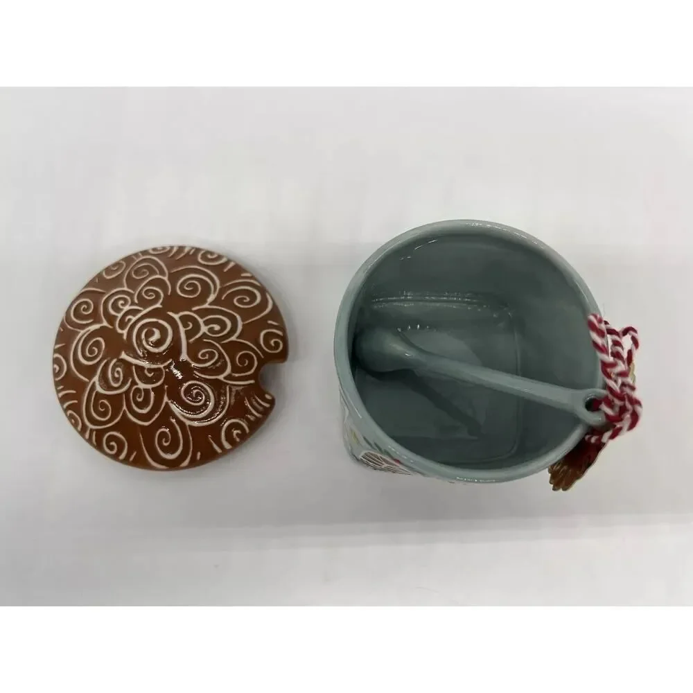 Anthropologie Ginger Ceramic Stoneware Teapot , Creamer and Sugar Bowl Set